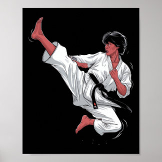 Poster Black Belt Karate Fighter