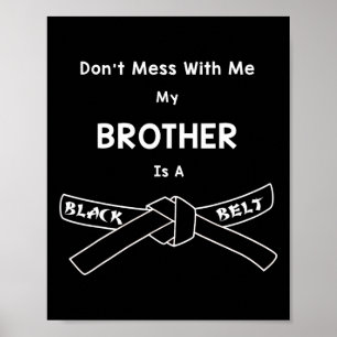 Poster Black Belt Karate Shirt Comt Hapkido Martial Arts