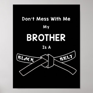 Poster Black Belt Karate Shirt Comt Hapkido Martial Arts