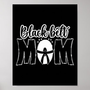 Poster Black Belt Maman Karate Maman Karate Mère Karate M