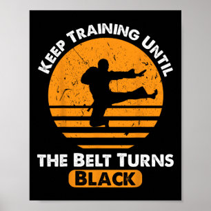 Poster Black Belt Martial Art Training Karate Tae Kwon Do