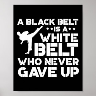 Poster Black Belt Shirts Taekwondo Karate Cadeau
