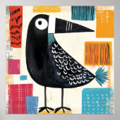 Poster Black Bird Modern Art (Devant)