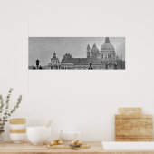 Poster Black Blanc Grand Canal Venise Italie Voyage (Cuisine)