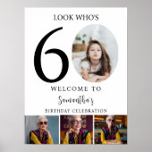 Poster Black Blanc moderne 60e anniversaire 4 Photo Bienv (Devant)