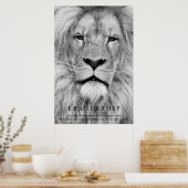 Poster Black Blanc Motivation Leadership Lion Eyes (Cuisine)