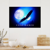 Poster Black Blue Landing Eagle Motivational Confiance (Cuisine)