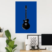 Poster Black Blue Pop Art Guitare électrique (Bureau à domicile)