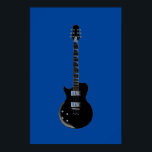 Poster Black Blue Pop Art Guitare électrique<br><div class="desc">Instruments de musique Dessins graphiques Illustrations</div>