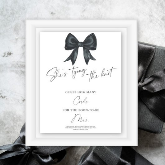 Poster Black Bow Brive Combien de lièges