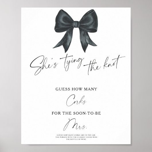 Poster Black Bow Brive Combien de lièges (Devant)