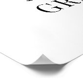 Poster Black Bow Coquette Graduation Party Welcome sign (Coin)