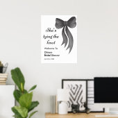 Poster Black Bow Elle Noue le Nœud Réception de Mariée (Bureau à domicile)