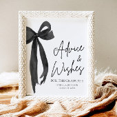 Poster Black Bow Grad Party Graduation Conseils et souhai