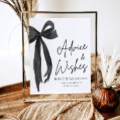 Poster Black Bow Grad Party Graduation Conseils et souhai