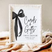 Poster Black Bow Graduate Party Cartes et cadeaux