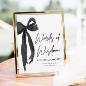 Poster Black Bow Graduation Party Conseils Paroles de sag