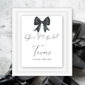 Poster Black bow nuptiale des faveurs prenez un