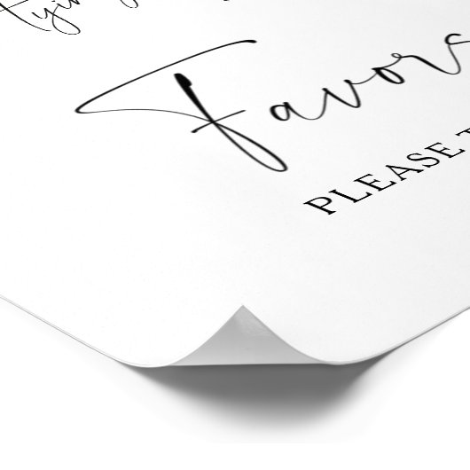 Poster Black bow nuptiale des faveurs prenez un (Coin)