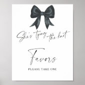 Poster Black bow nuptiale des faveurs prenez un (Devant)