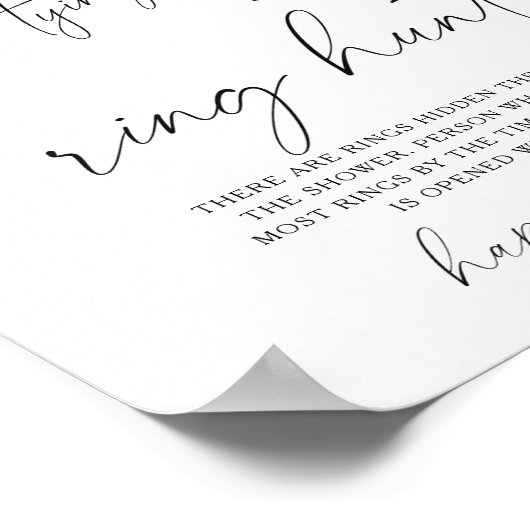 Poster Black bow nuptiale douche Ring chasse jeu (Coin)