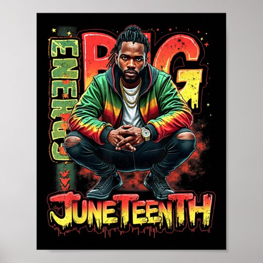 Poster Black Boy Big JunetDix Energy Pride Liberté Desi (Devant)