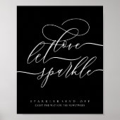 Poster Black Calligraphy Love let Sparkle (Devant)