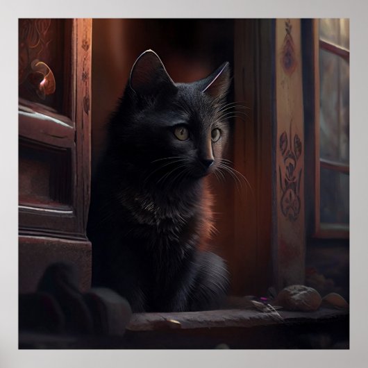 Poster Black Cat (Voorkant)