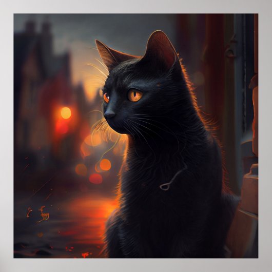 Poster Black Cat (Voorkant)
