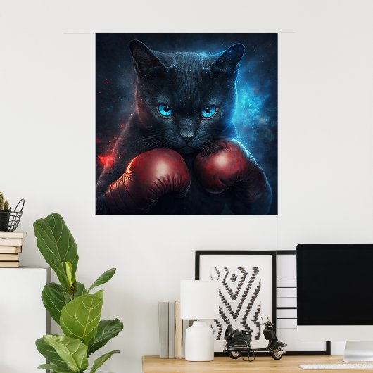 Poster Black Cat (Thuiskantoor)