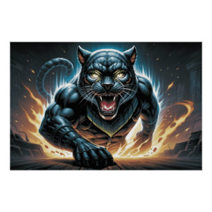 Poster Black Cat and Rat 11 H Perfect Poster