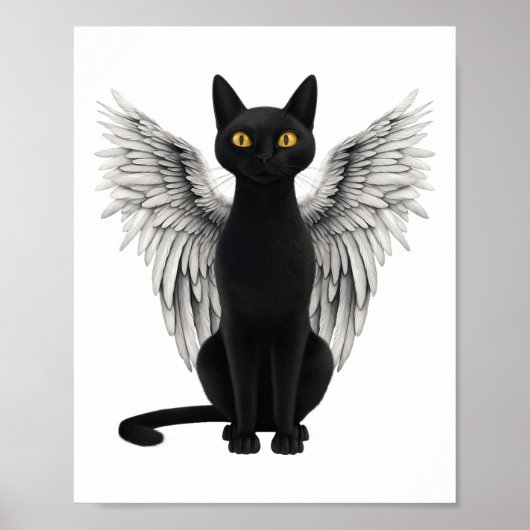 Poster Black Cat Angel ailes (Devant)