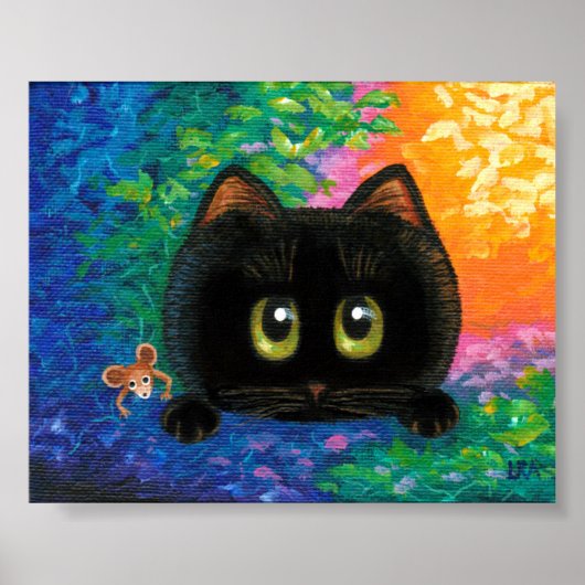 Poster Black Cat Art Mouse Créationarts (Devant)