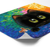 Poster Black Cat Art Mouse Créationarts (Coin)