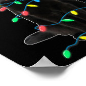 Poster Black Cat Christmas Tree Luminations Amusants Père (Coin)