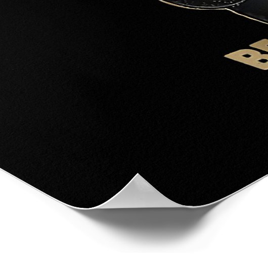 Poster Black Cat crochet Because Murder Is Wrong (Coin)