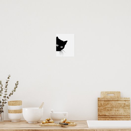 Poster Black Cat Face (Cuisine)