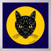 Poster Black Cat Face (Devant)