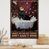 Poster Black Cat Funny Salle de bain (Cuisine)