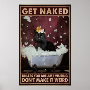 Poster Black Cat Funny Salle de bain