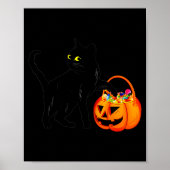 Poster Black Cat Halloween Candy Pumpkin Bag Sweet Lollip (Devant)