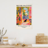 Poster Black Cat Matisse Art Print Pink Beachy (Cuisine)