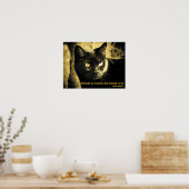 Poster Black Cat Meme avec proverbe irlandais (Cuisine)