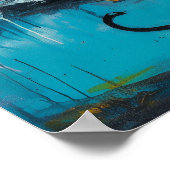 Poster Black Cat Moon Magique Witchy AI Art Semi-brillant (Coin)