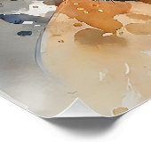 Poster Black Cat Rock Star Jouer Guitare Acoustique (Coin)