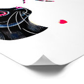 Poster Black Cat Skeleton Hand Boop Valentines Day Pet O  (Coin)