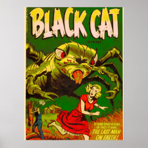 Poster Black Cat Vintage Comic book The Darling of Comics