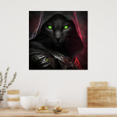 Poster Black Cat Warrior (Keuken)
