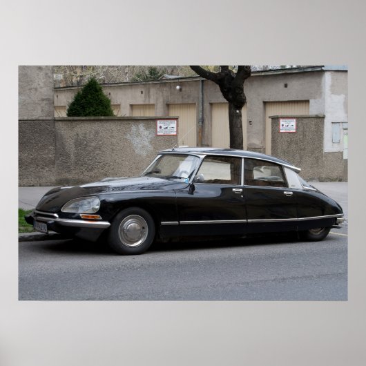 Poster Black Citroën DS (Devant)