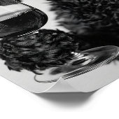 Poster Black Cockapoo Drinking Wine Wall Art, Black and (Coin)
